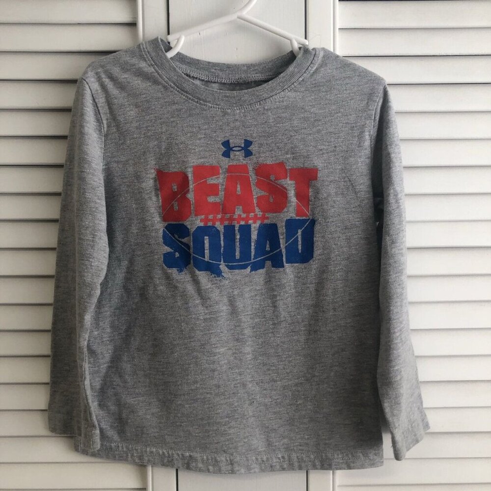 Under Armour Size 4 Grey Beast Squad Top